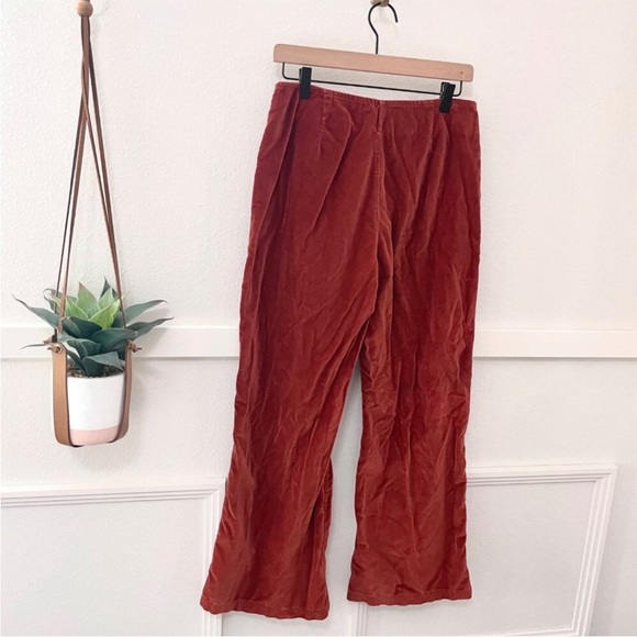 Paloma Wool Wadi Pants Wine Velvet High Rise Wide Leg Size 42 - Picture 3 of 6